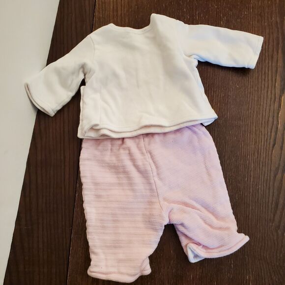Lot of 2 Baby‎ 0-3 First Impressions & Grain de blé Girl's Matching Set- Outfits - Picture 12 of 16